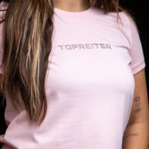 TOP REITER CRYSTALL CROPPED T-SHIRT PINK