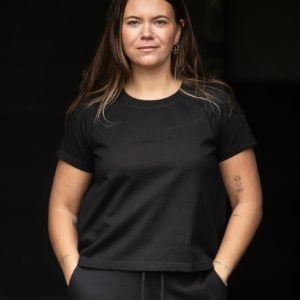 TOP REITER CRYSTALL CROPPED T-SHIRT SORT